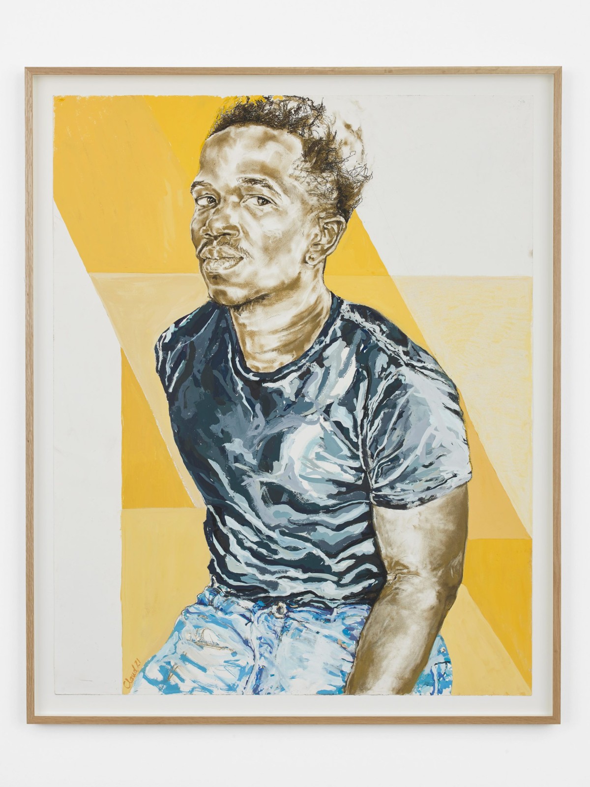 Young Man on Yellow, 2021