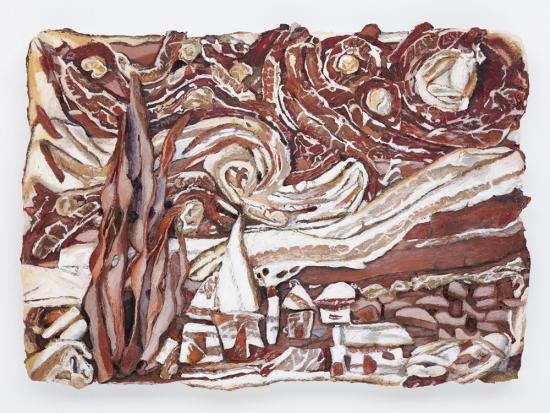 “STARRY NIGHT BY VINCENT VAN GOGH AS RENDERED IN BACON”, 2016