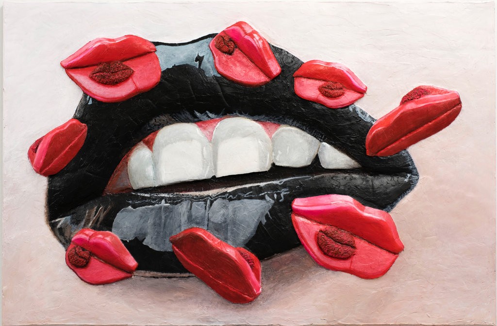 “RED LIP COUCH LIPS”, 2021