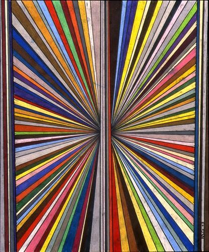 BUTTERFLY RAINBOW 151, 2003, COLORED PENCIL ON PAPER, COURTESY ANTON KERN GALLERY