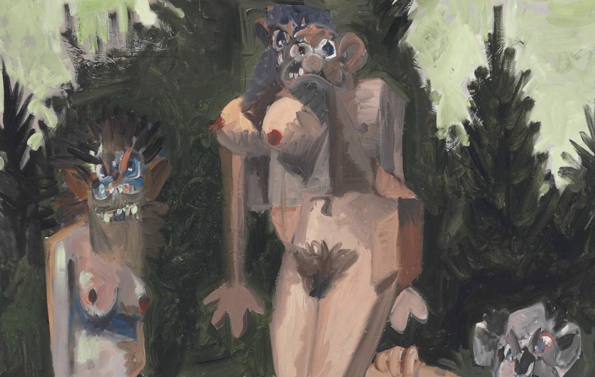 GEORGE CONDO, THREE FIGURES IN A GARDEN, 2006