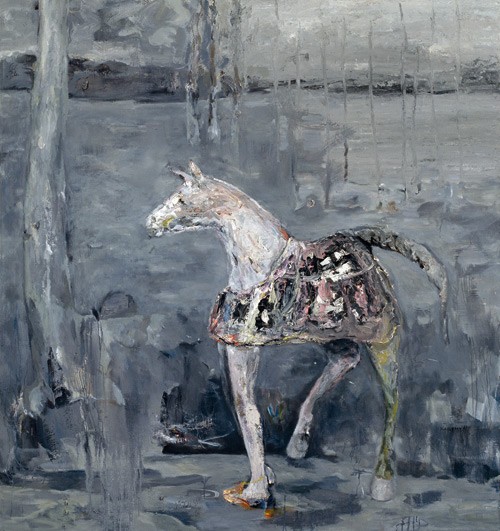 FRUEHLING UND HYBRID, 2007, OIL ON CANVAS, 198 × 178 CM